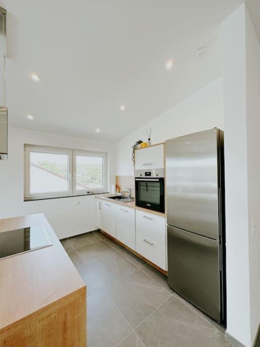 Apartment 100 Qm Im Weindorf - Balkon/Garage Aspisheim Kültér fotó